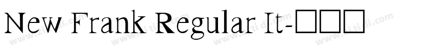 New Frank Regular It字体转换